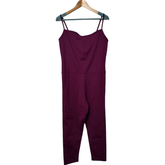 Girlfriend Collective Cami Unitard in Plum - Picture 2 of 6